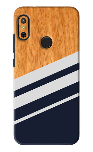 Black And White Wooden Xiaomi Redmi 6 Pro Back Skin Wrap