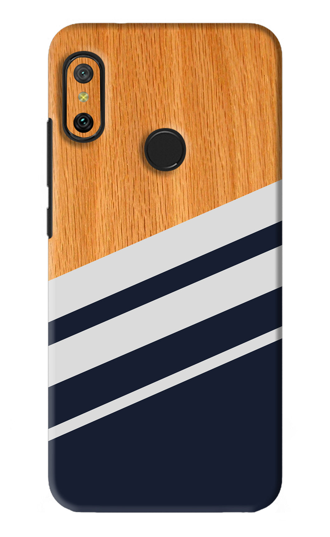 Black And White Wooden Xiaomi Redmi 6 Pro Back Skin Wrap