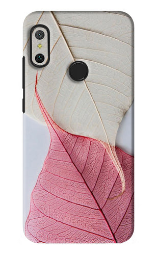 White Pink Leaf Xiaomi Redmi 6 Pro Back Skin Wrap