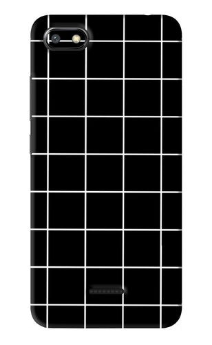 White Grid Xiaomi Redmi 6A Back Skin Wrap