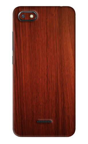 Wooden Plain Pattern Xiaomi Redmi 6A Back Skin Wrap