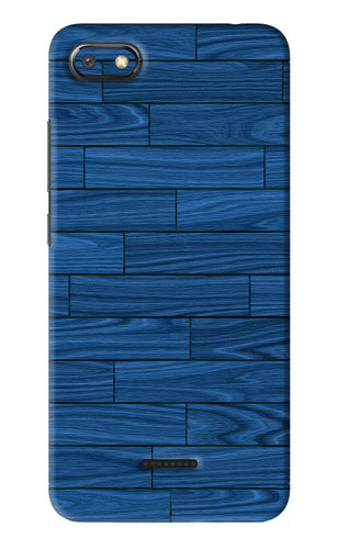 Blue Wooden Texture Xiaomi Redmi 6A Back Skin Wrap