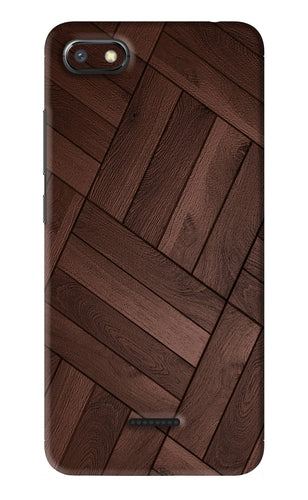 Wooden Texture Design Xiaomi Redmi 6A Back Skin Wrap