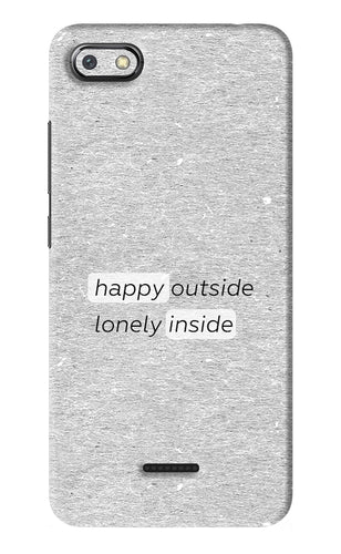 Happy Outside Lonely Inside Xiaomi Redmi 6A Back Skin Wrap