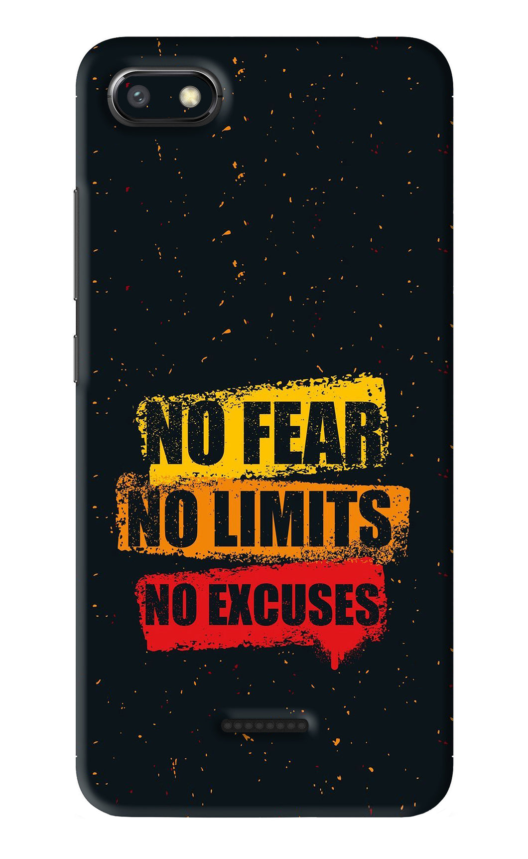 No Fear No Limits No Excuses Xiaomi Redmi 6A Back Skin Wrap