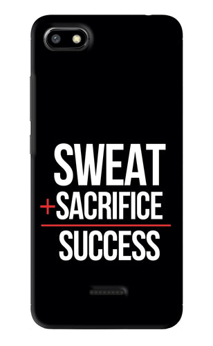Sweat Sacrifice Success Xiaomi Redmi 6A Back Skin Wrap