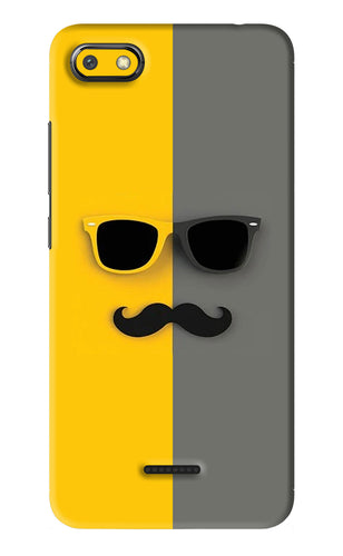Sunglasses with Mustache Xiaomi Redmi 6A Back Skin Wrap