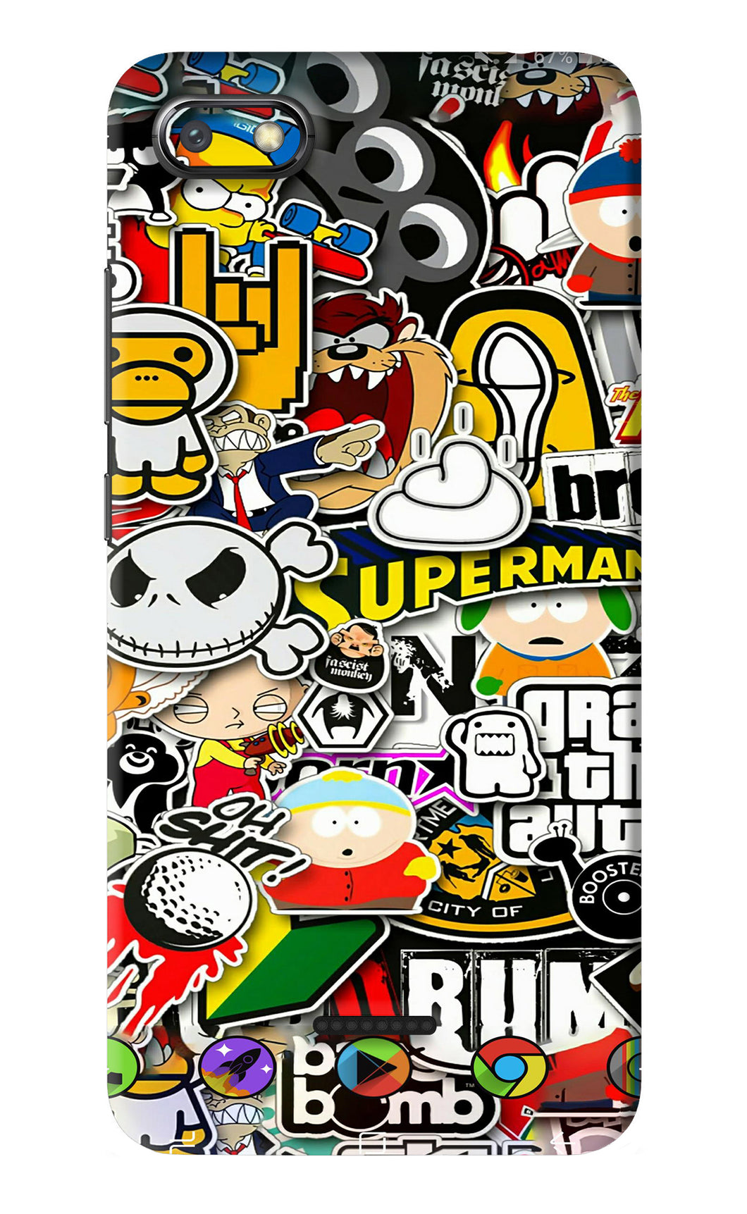 Sticker Bomb Xiaomi Redmi 6A Back Skin Wrap