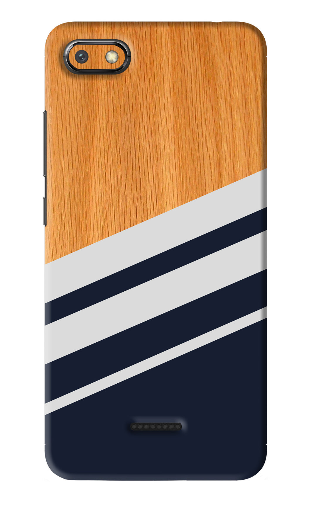 Black And White Wooden Xiaomi Redmi 6A Back Skin Wrap