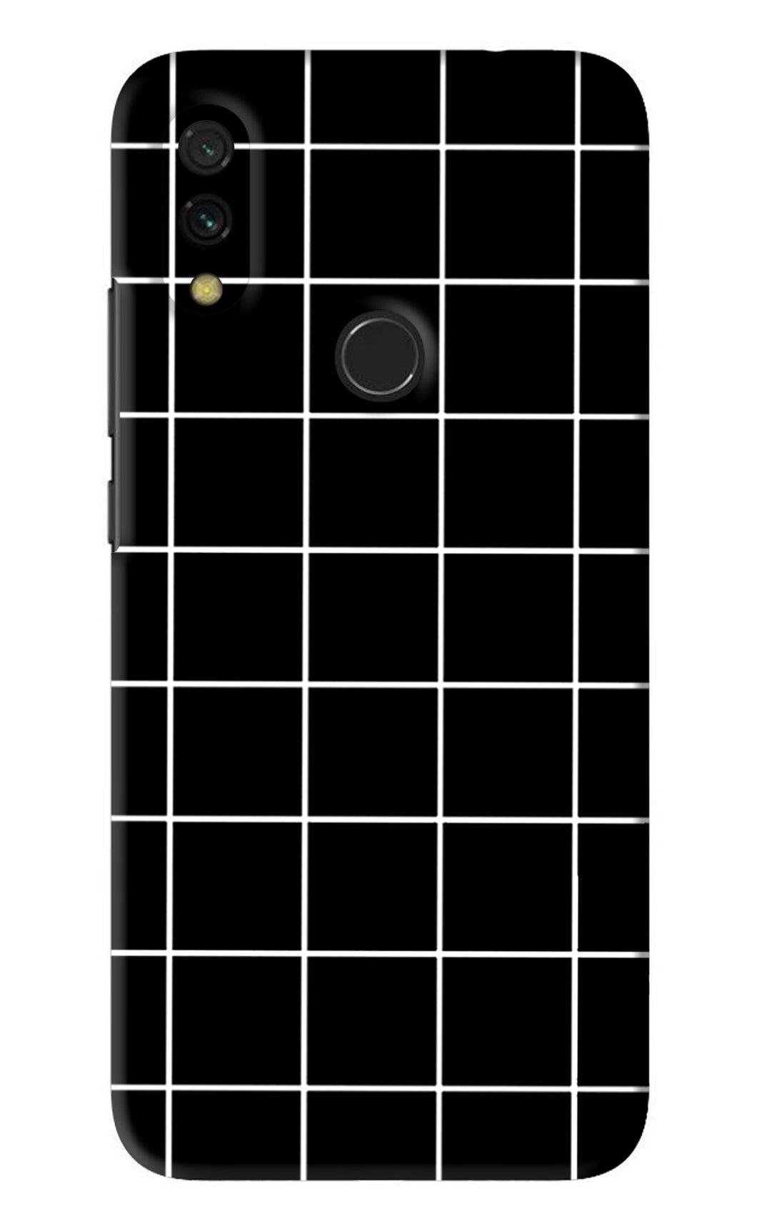 White Grid Xiaomi Redmi 7 Back Skin Wrap