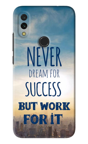 Never Dream For Success But Work For It Xiaomi Redmi 7 Back Skin Wrap