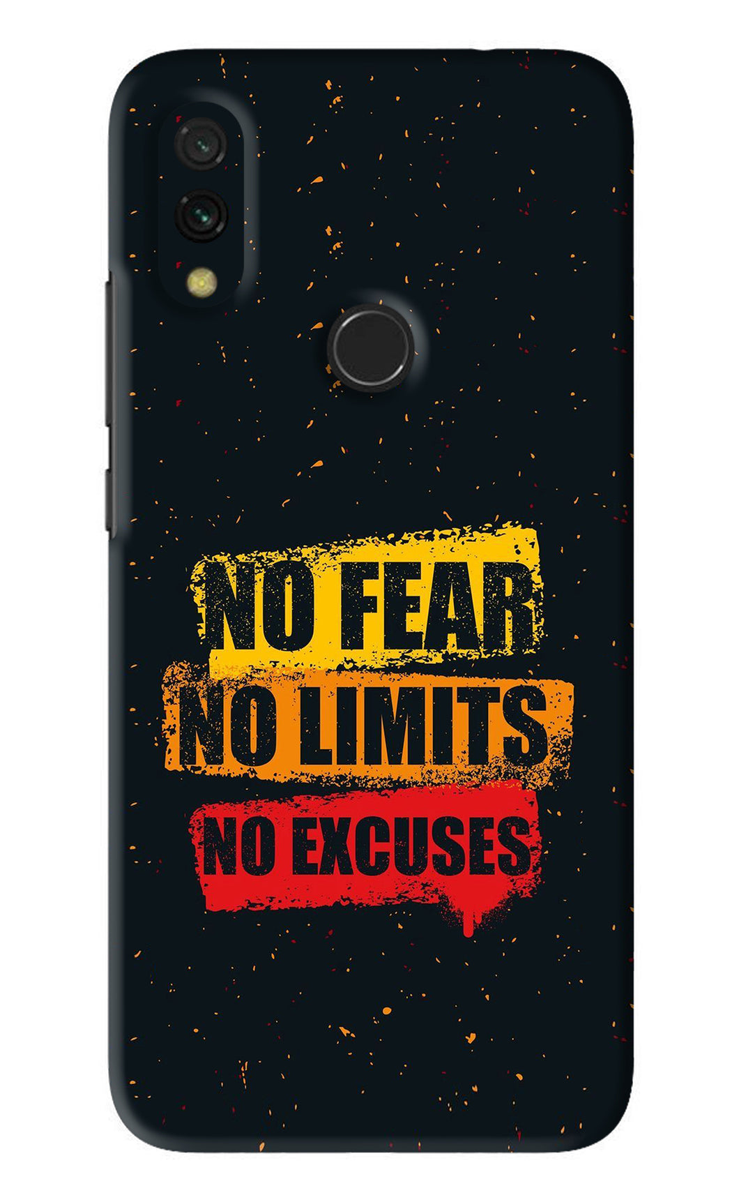 No Fear No Limits No Excuses Xiaomi Redmi 7 Back Skin Wrap