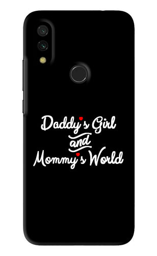 Daddy's Girl and Mommy's World Xiaomi Redmi 7 Back Skin Wrap