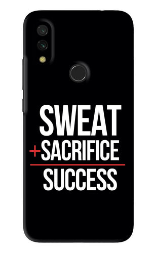 Sweat Sacrifice Success Xiaomi Redmi 7 Back Skin Wrap