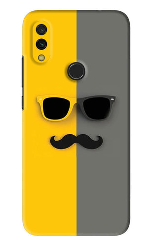 Sunglasses with Mustache Xiaomi Redmi 7 Back Skin Wrap