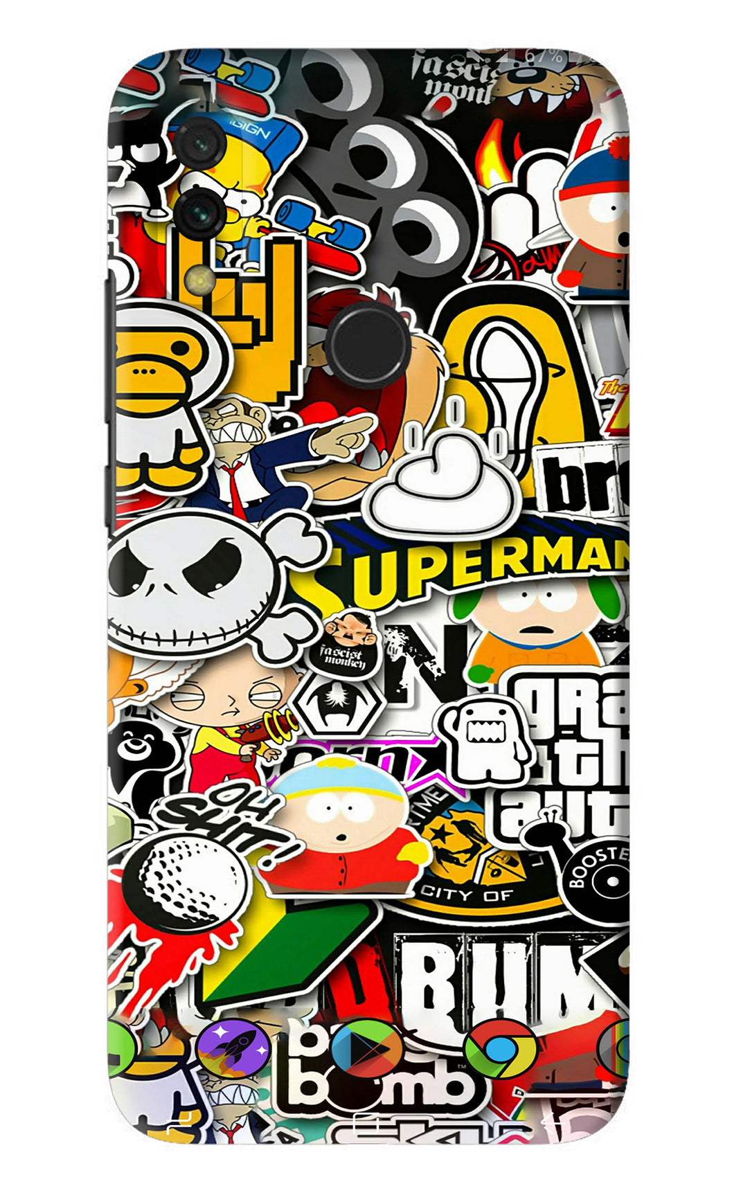 Sticker Bomb Xiaomi Redmi 7 Back Skin Wrap