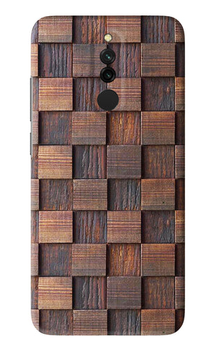 Wooden Cube Design Xiaomi Redmi 8 Back Skin Wrap