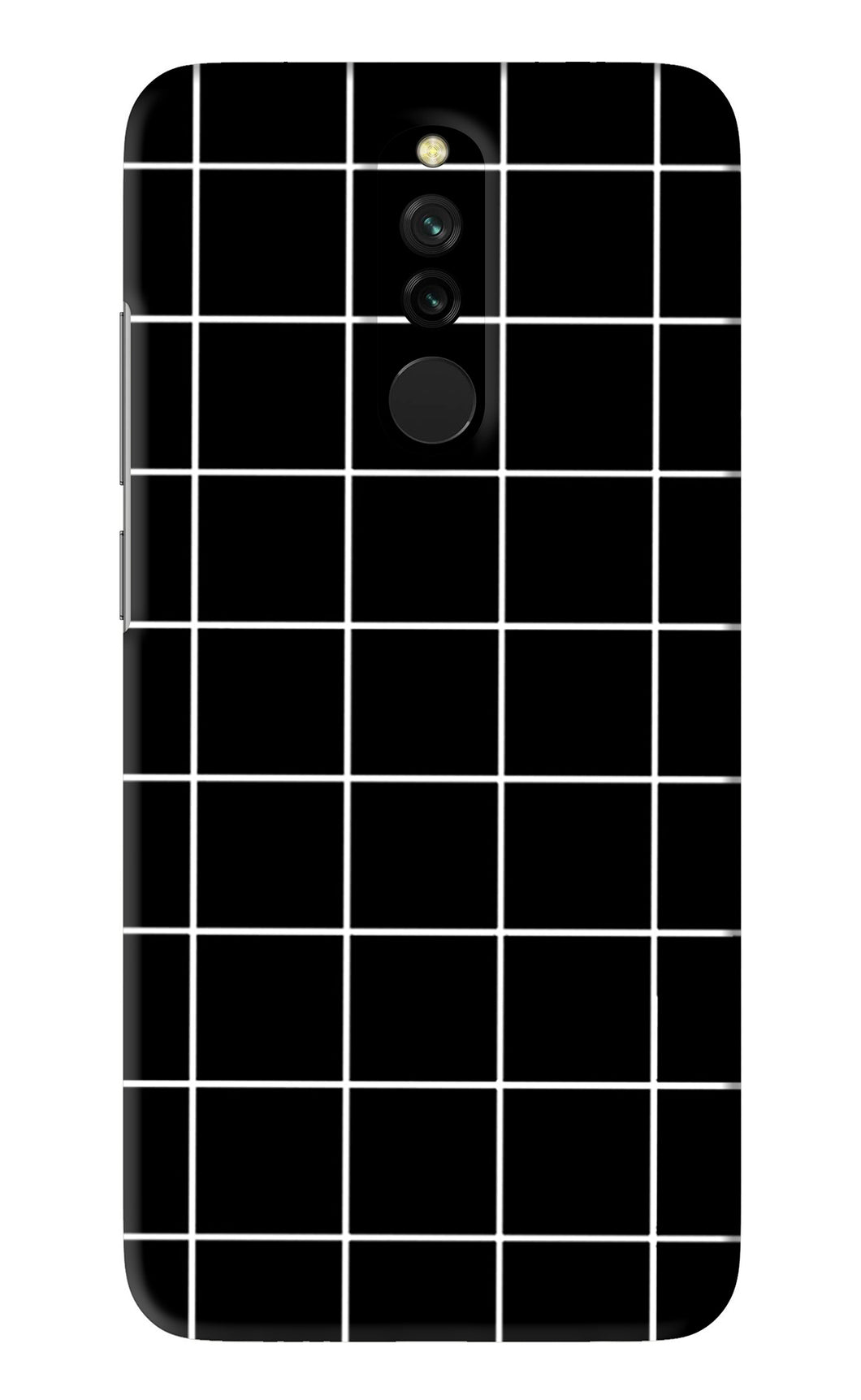 White Grid Xiaomi Redmi 8 Back Skin Wrap