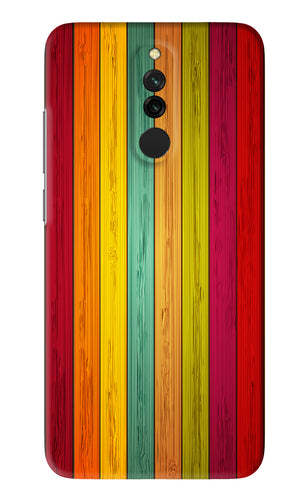 Multicolor Wooden Xiaomi Redmi 8 Back Skin Wrap