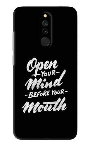 Open Your Mind Before Your Mouth Xiaomi Redmi 8 Back Skin Wrap