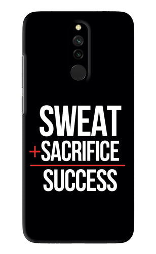Sweat Sacrifice Success Xiaomi Redmi 8 Back Skin Wrap