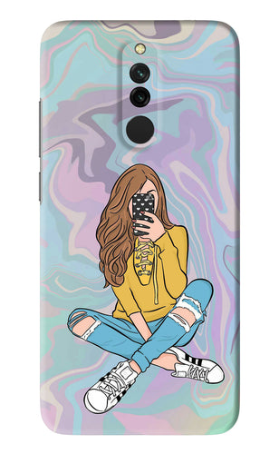 Selfie Girl Xiaomi Redmi 8 Back Skin Wrap