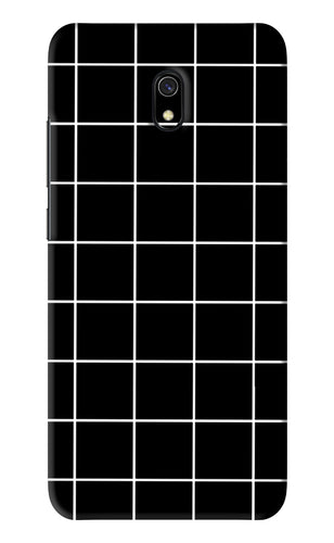 White Grid Xiaomi Redmi 8A Back Skin Wrap
