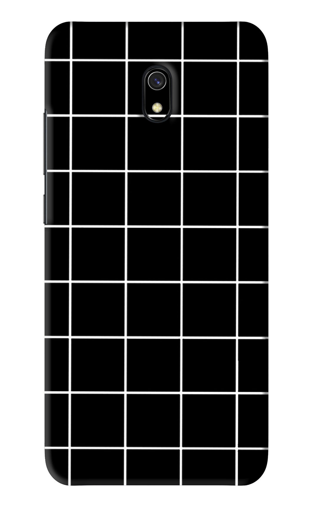 White Grid Xiaomi Redmi 8A Back Skin Wrap