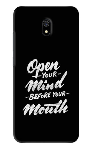 Open Your Mind Before Your Mouth Xiaomi Redmi 8A Back Skin Wrap