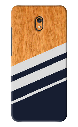 Black And White Wooden Xiaomi Redmi 8A Back Skin Wrap
