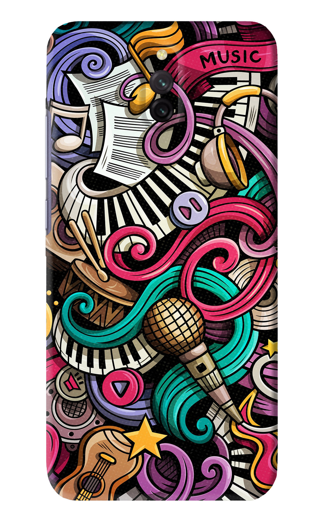 Music Abstract Xiaomi Redmi 8A Dual Back Skin Wrap