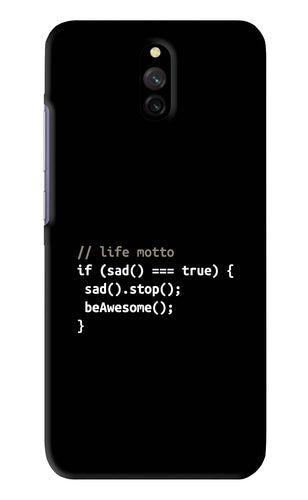 Life Motto Code Xiaomi Redmi 8A Dual Back Skin Wrap