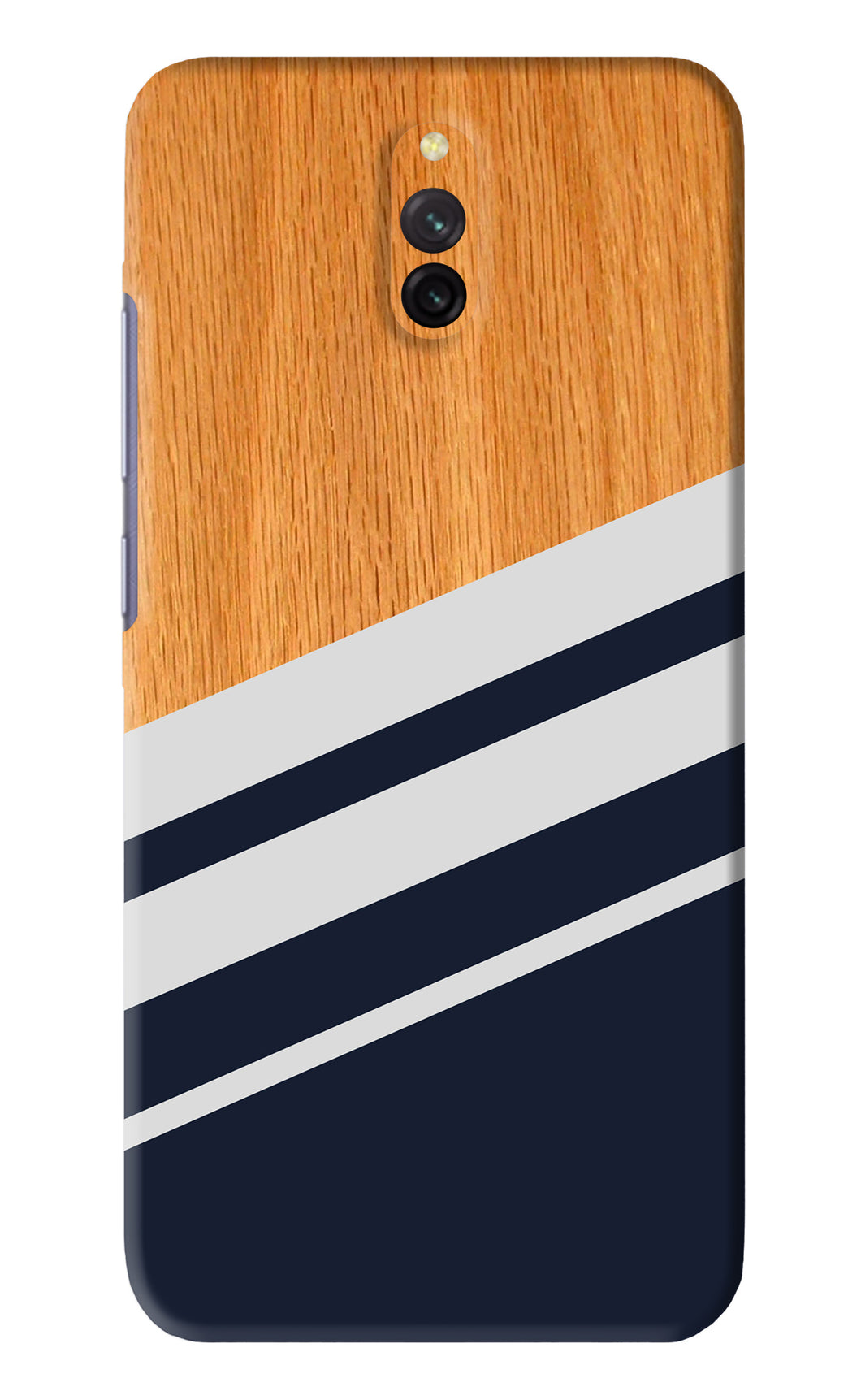 Black And White Wooden Xiaomi Redmi 8A Dual Back Skin Wrap