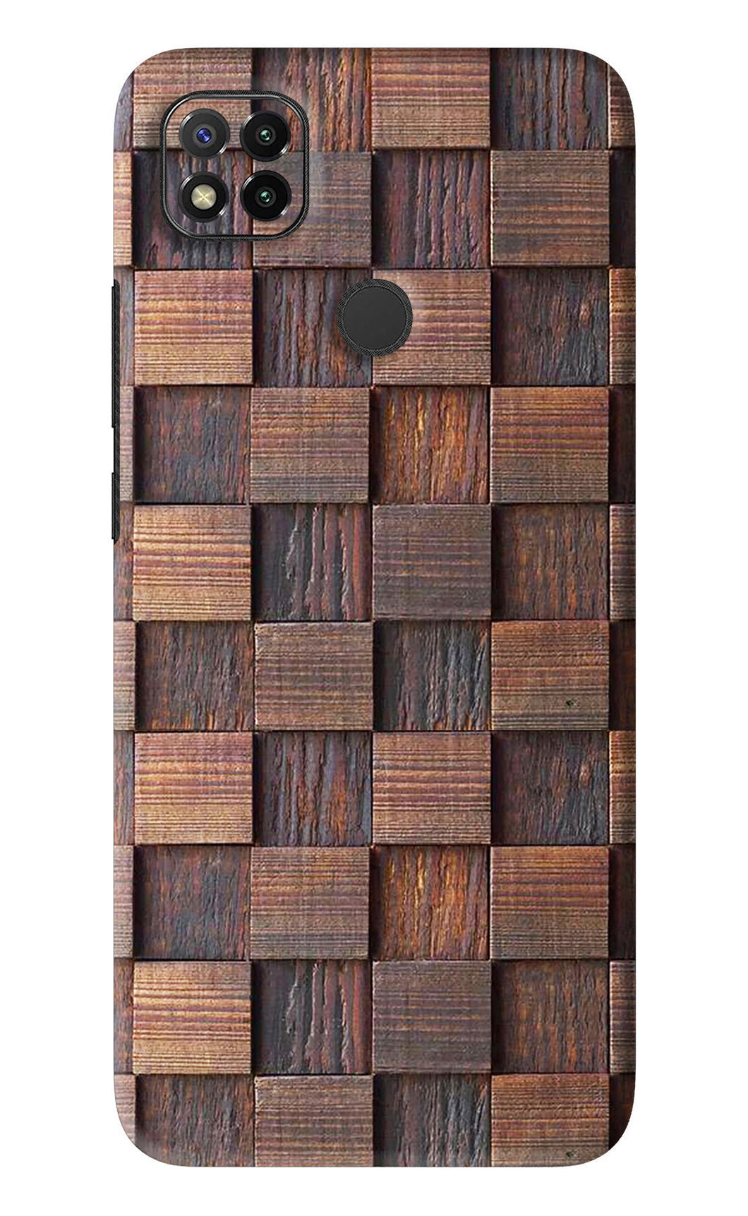 Wooden Cube Design Xiaomi Redmi 9 Back Skin Wrap