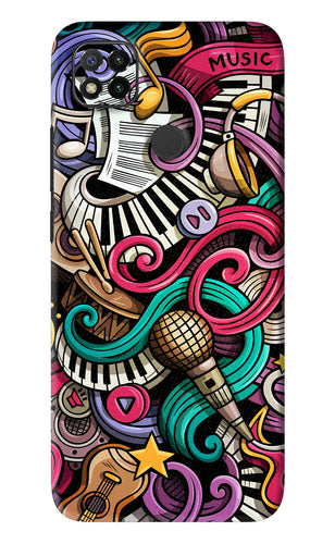 Music Abstract Xiaomi Redmi 9 Back Skin Wrap