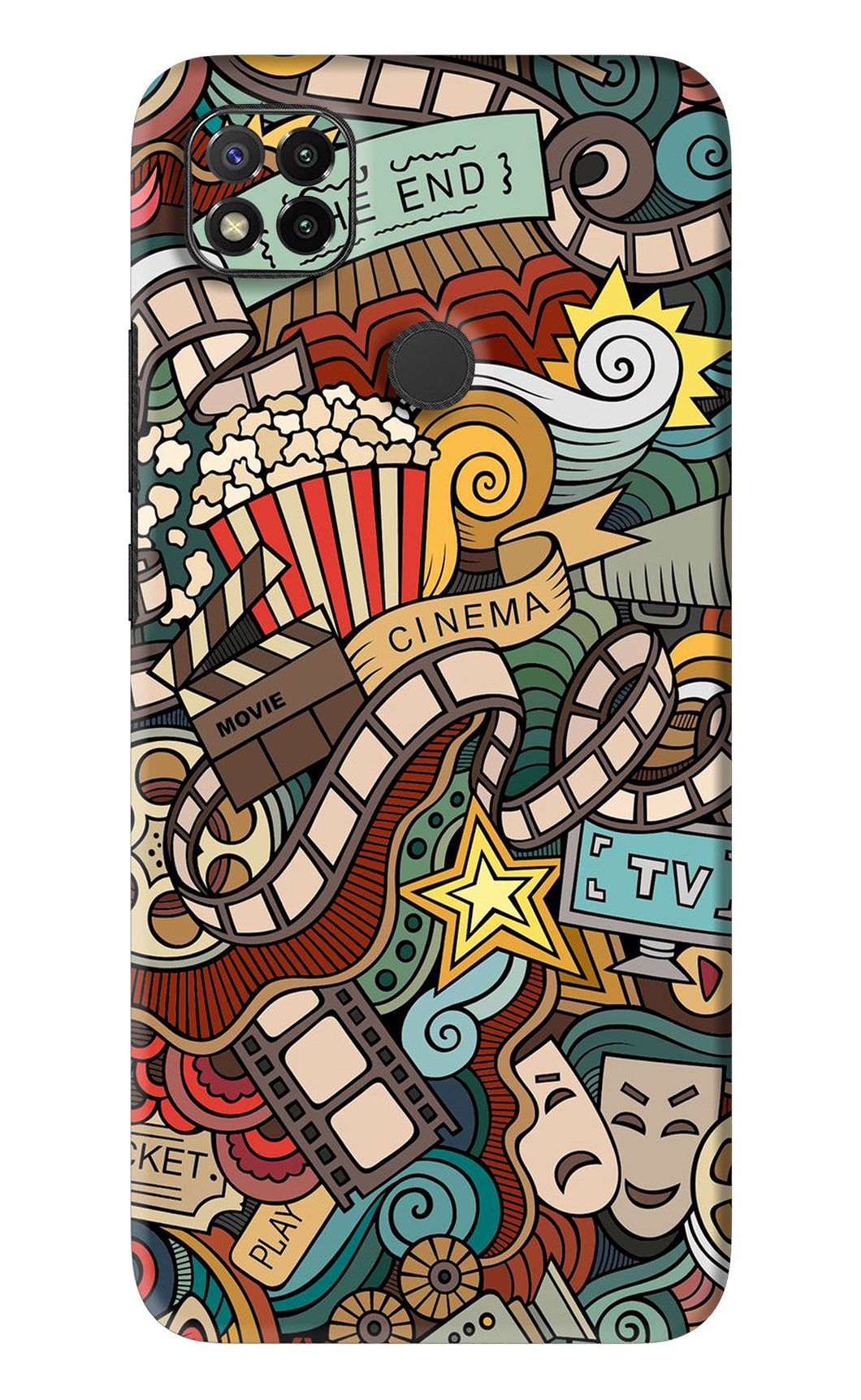 Cinema Abstract Xiaomi Redmi 9 Back Skin Wrap