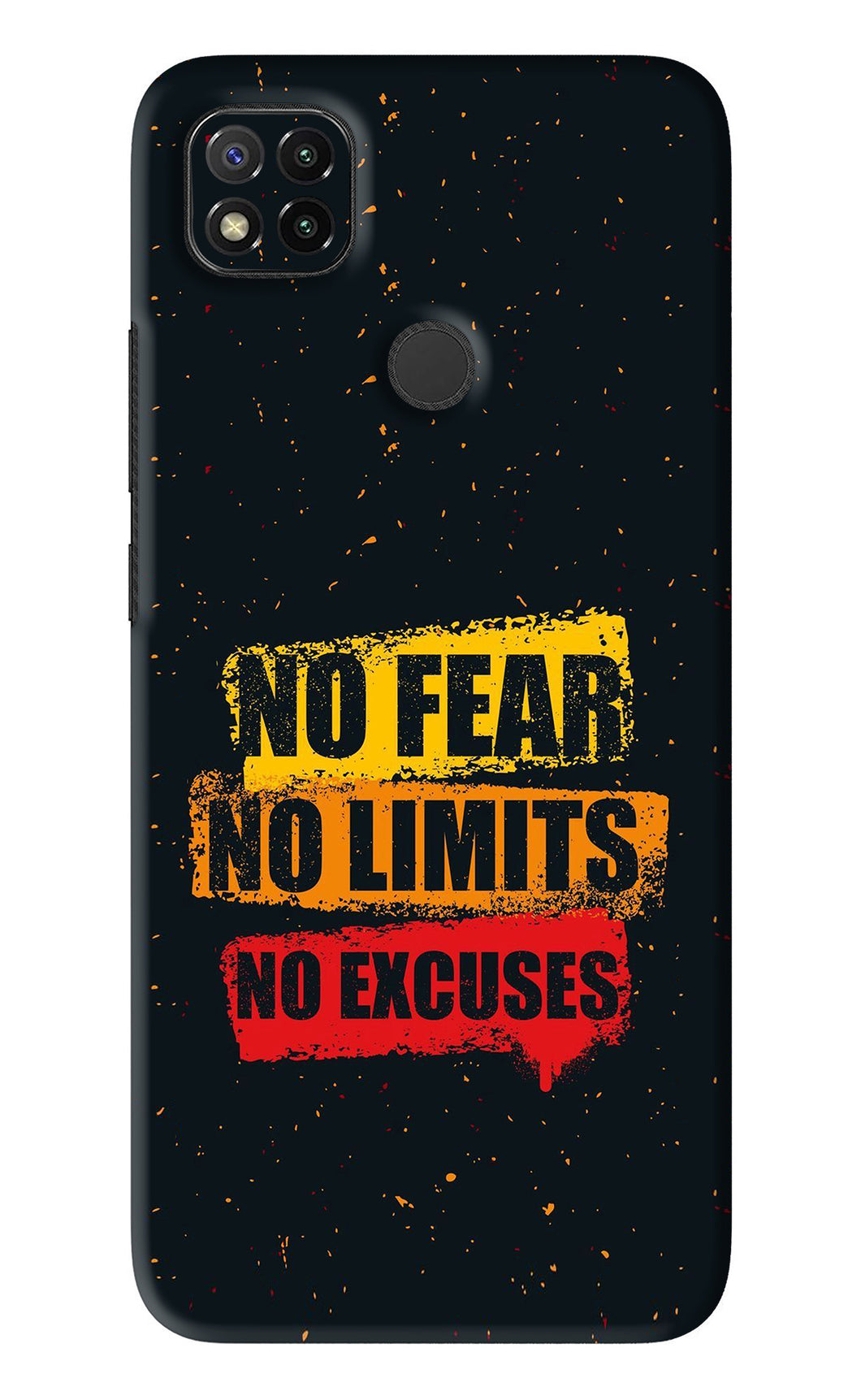 No Fear No Limits No Excuses Xiaomi Redmi 9 Back Skin Wrap