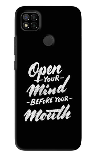 Open Your Mind Before Your Mouth Xiaomi Redmi 9 Back Skin Wrap