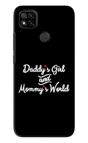 Daddy's Girl and Mommy's World Xiaomi Redmi 9 Back Skin Wrap