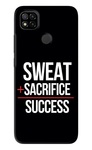 Sweat Sacrifice Success Xiaomi Redmi 9 Back Skin Wrap