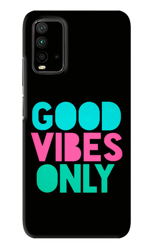 Quote Good Vibes Only Xiaomi Redmi 9 Power Back Skin Wrap