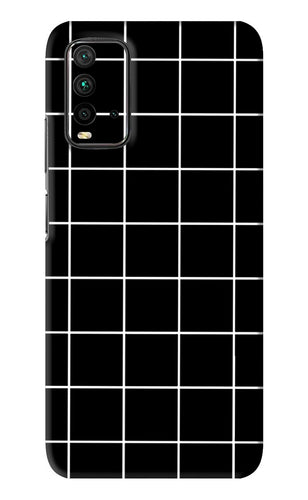 White Grid Xiaomi Redmi 9 Power Back Skin Wrap
