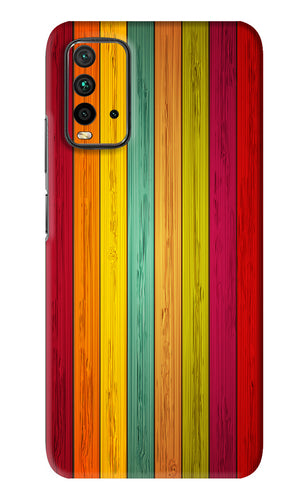 Multicolor Wooden Xiaomi Redmi 9 Power Back Skin Wrap