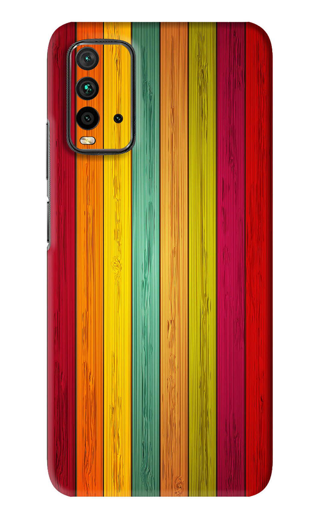 Multicolor Wooden Xiaomi Redmi 9 Power Back Skin Wrap