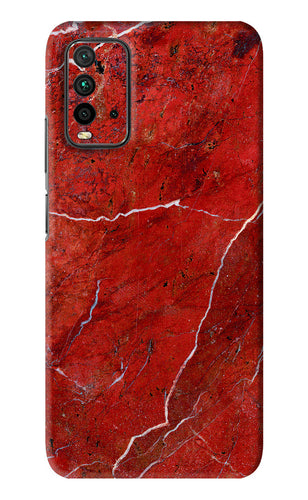 Red Marble Design Xiaomi Redmi 9 Power Back Skin Wrap