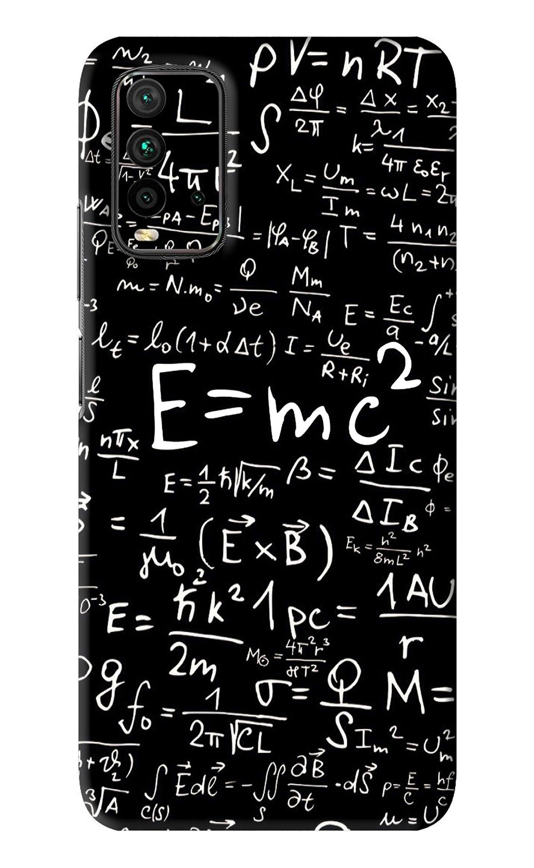 Physics Albert Einstein Formula Xiaomi Redmi 9 Power Back Skin Wrap