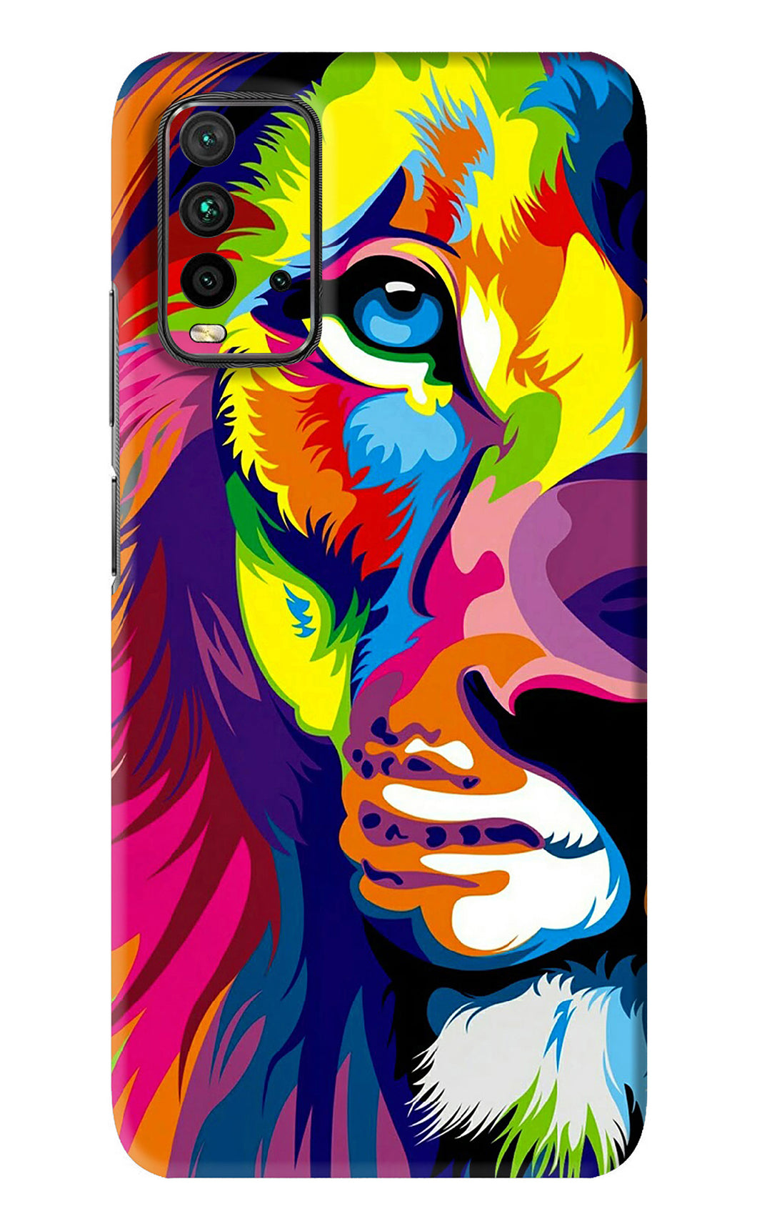 Lion Half Face Xiaomi Redmi 9 Power Back Skin Wrap