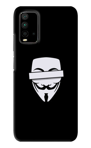 Anonymous Face Xiaomi Redmi 9 Power Back Skin Wrap