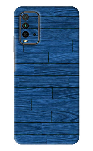 Blue Wooden Texture Xiaomi Redmi 9 Power Back Skin Wrap