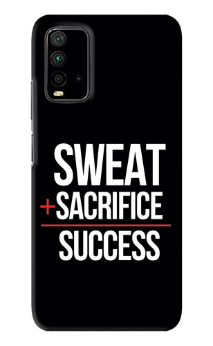 Sweat Sacrifice Success Xiaomi Redmi 9 Power Back Skin Wrap